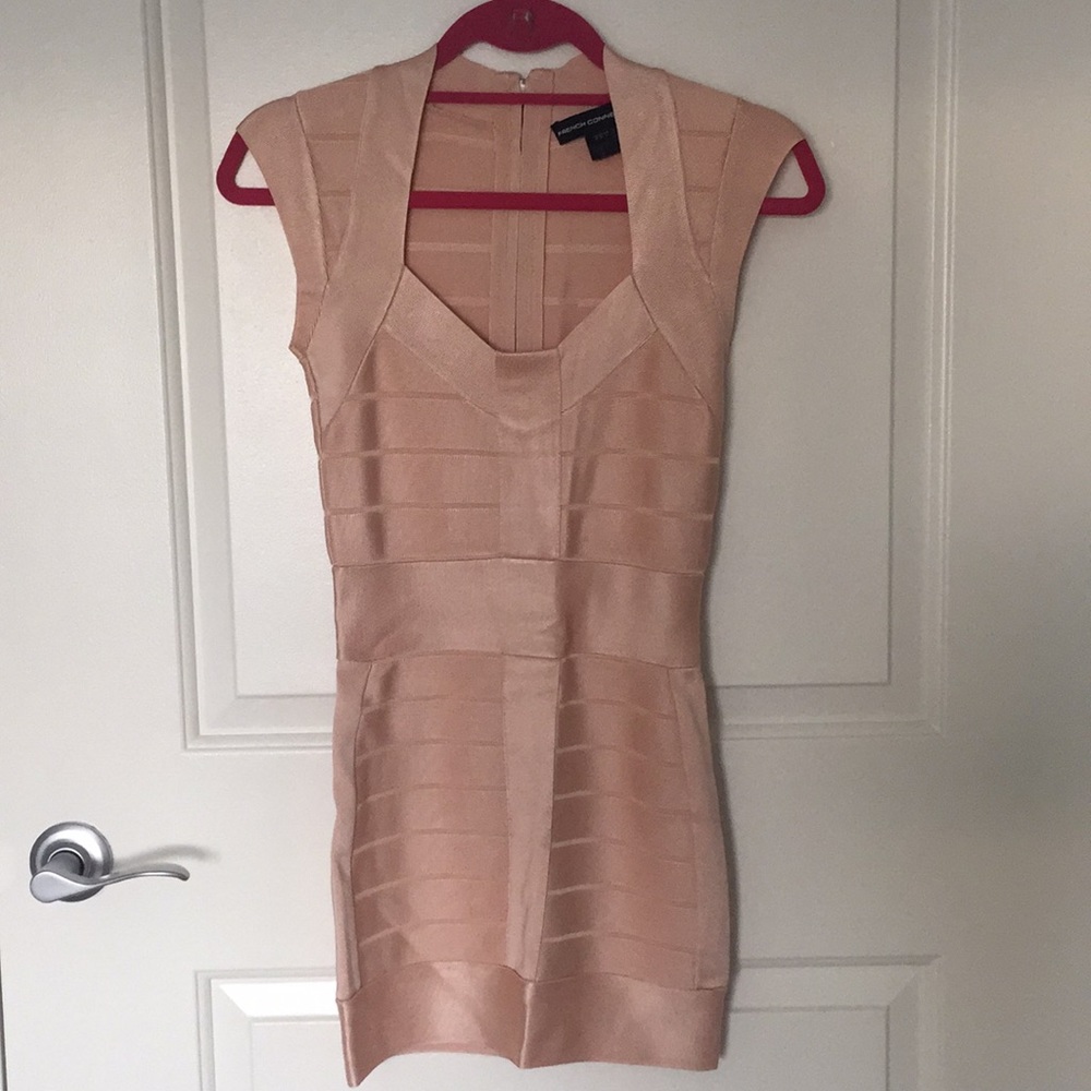 French Connection Light Pink Bandage Dress